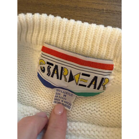 Vintage Starwear 50's Applique Car Sweater Size Large - Picture 6 of 6
